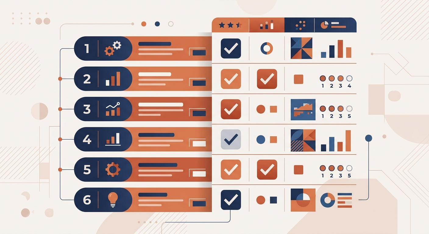 7-question scoring rubric for evaluating AI answering services