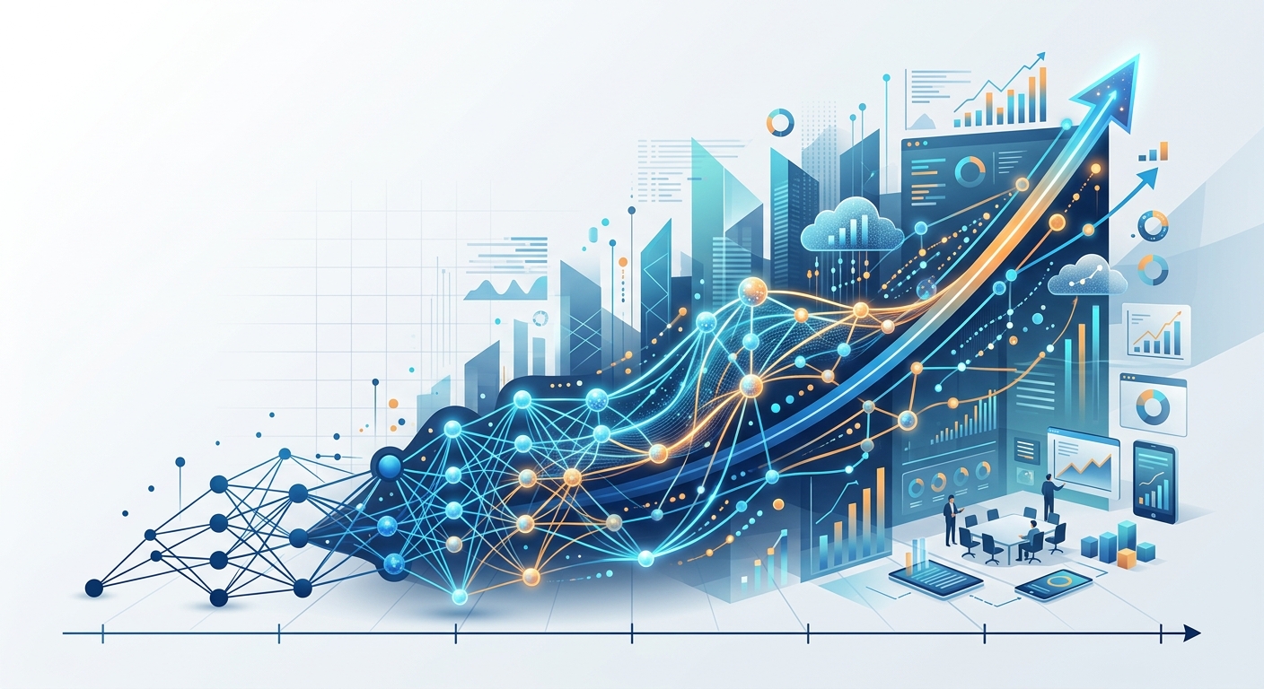 RevSquared AI performance dashboard showing self-improving call agent metrics over time