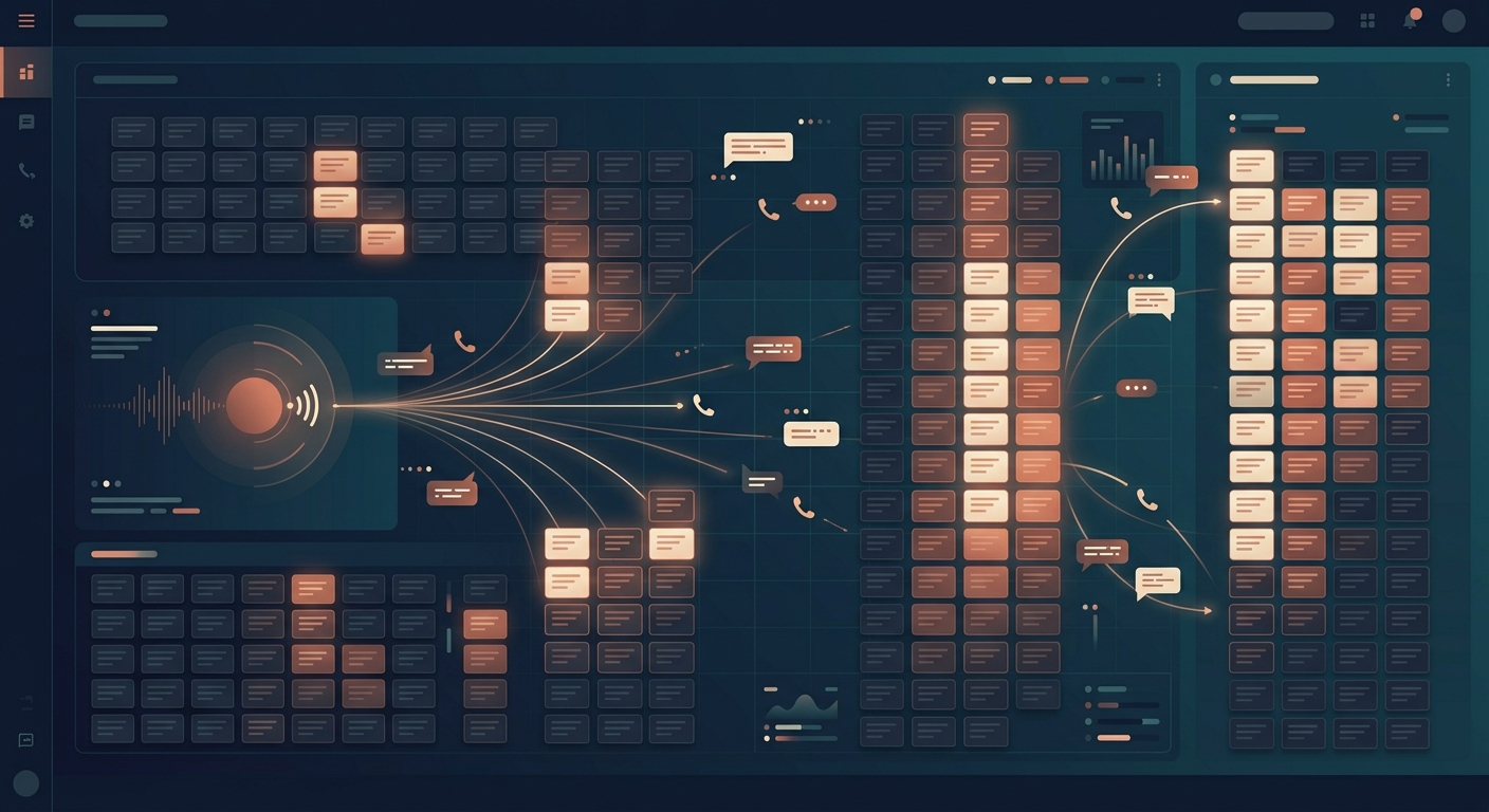 A CRM dashboard showing thousands of dormant leads being re-engaged through a text and voice campaign